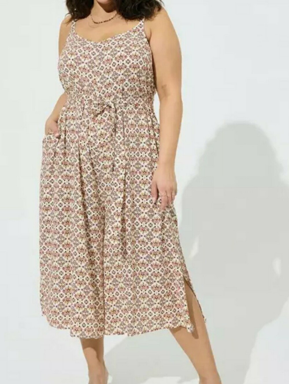 Torrid Floral Coulotte Jumpsuit Split Leg Size 3X